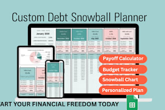 create a debt free planner snowball chart payoff calculator debt tracker loan