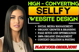 do sellfy website design, redesign sellfy store, shopify website creation