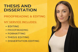 proofread and edit your theses or dissertation, phd