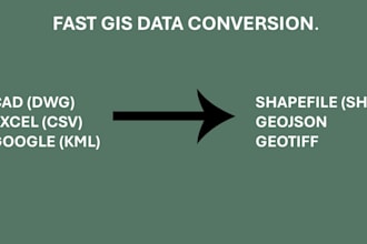convert your cad dwg or excel to shapefile, kml or geojson