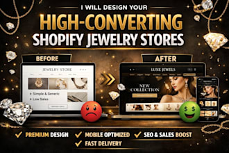 design a high converting shopify jewelry store that increases sales