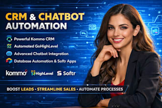 kommo crm gohighlevel chatbot kommo chatbot airtable database softr automation