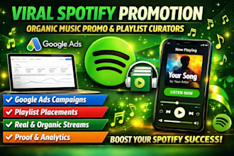 viral spotify promotion, organic spotify music promo spotify playlist curators