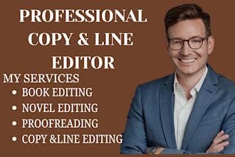 extensively grammar check, copy line edit your nonfiction novel