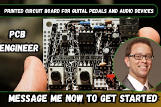 pcb design printed circuit board for audio devices and guitar pedals