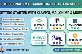 setup shopify email marketing omnisend mailchimp brevo aftership privy klaviyo