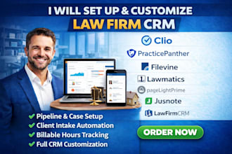 setup clio practicepanther filevine lawmatics  pagelightprime jusnote lawfirmcrm