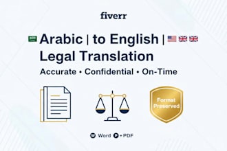 translate arabic to english legal documents with exact formatting