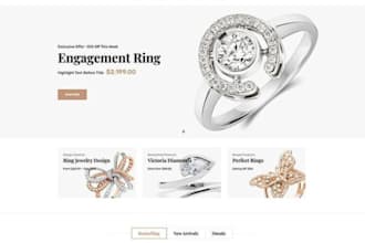 design jewelry shopify store jewelry website necklace earrings wristwatch store