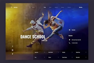 design dance school website choreography wesbite performance studio website