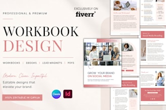 design your pdf lead magnets, workbooks or ebooks