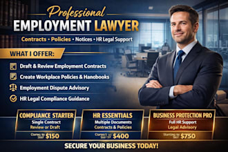 be your employment lawyer contracts workplace policies HR document