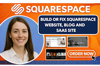 bulld or fix squarespace website, error, blog and saas site development