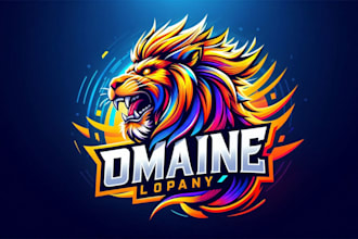 do high quality vibrant roaring lion mascot logo with express delivery