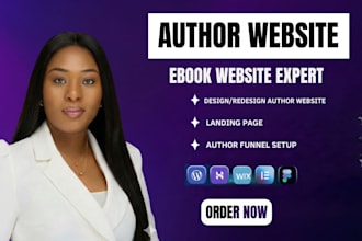 do author website, book author website, ebook website, wix author landing page