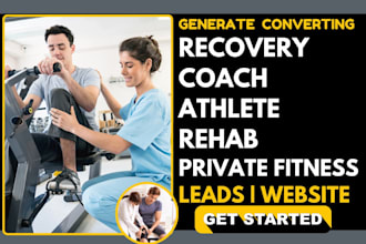 generate athlete rehab leads, recovery, private fitness website