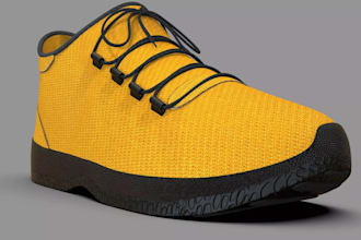 do 3d shoe modeling, 3d footwear design 3d shoe rendering and 3d shoe animation