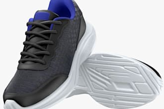 do 3d shoe modeling, 3d footwear design 3d shoe rendering and 3d sneaker design