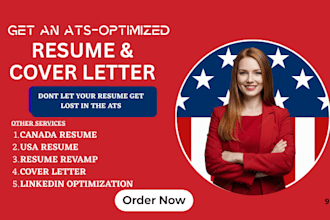 write ats optimized canada CV cover letter canadian resume, cv revamp, job apply