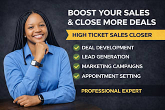 sales representative 8 figure b2b sales closer linkedin appointment setter