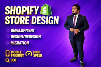 redesign or design a shopify store for high conversions
