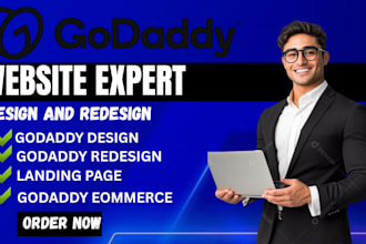 develop godaddy website design godaddy website redesign godaddy website expert