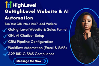 setup gohighlevel website, ghl ai chatbot, appointment booking bot, ghl workflow