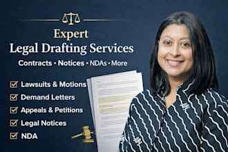 draft court filing, lawsuit, compliant, petitons, motions, appeal, legal notice