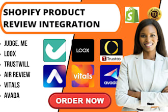 setup shopify store product review judge me loox trustwill air review vitals