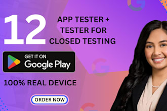 provide closed testing with 12 or 20 real testers for mobile app testing