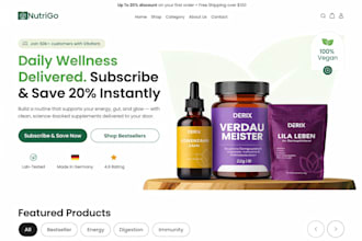 build woocommerce supplement website, peptide, nutraceutical, sarms website