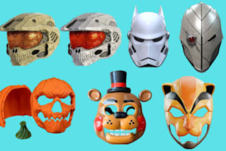 design custom 3d helmet superhero 3d mask cosplay wearable for stl 3d printing