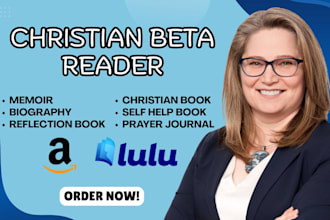 beta read your christian book, memoir, reflection book and autobiography