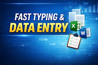 fast typing, data entry
