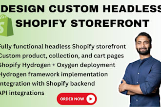 build custom headless shopify store with hydrogen react or nextjs storefront