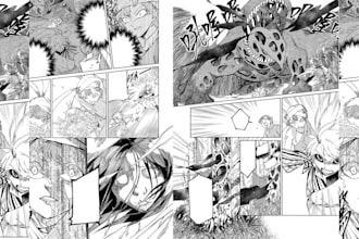 draw anime manga page webtoon shonen manga illustration nsfw comic manga