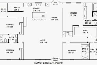 create barndominium pole barn and farm house plan floor plan