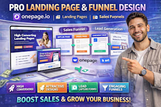 design high converting onepage io sales funnel website
