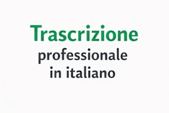 transcribe audio and video in italian accurately