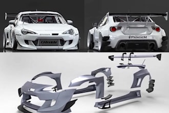 3d car model body kit custom car parts rc widebody kit automotive cad 3d print