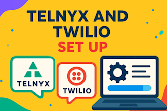 set up twilio telnyx account for bulk SMS did numbers sip trunks