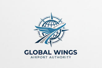 design a modern and professional airport logo for your brand