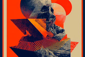 design raw abstract album cover art for underground artists