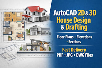 draw 2d floor plan and 3d house model in sketchup
