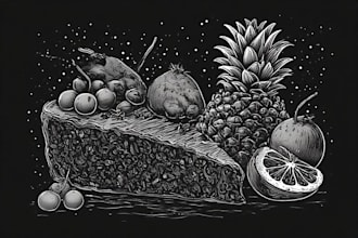 draw detailed line art of any product, food, sketch