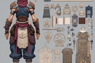 draw custom character sheet or reference sheet