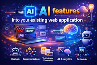 integrate ai features into existing web apps django laravel