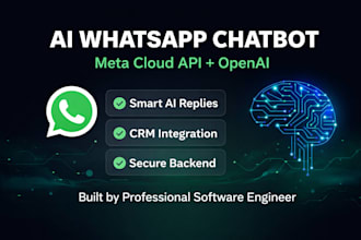 build ai chatbot for whatsapp, website, and email automation