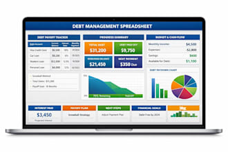 create a debt payoff and management excel spreadsheet tracker