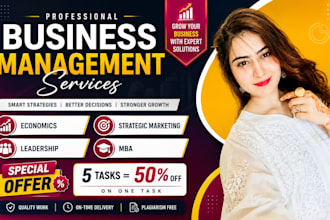 do business management assigned, economics, strategic marketing, leadership, MBA